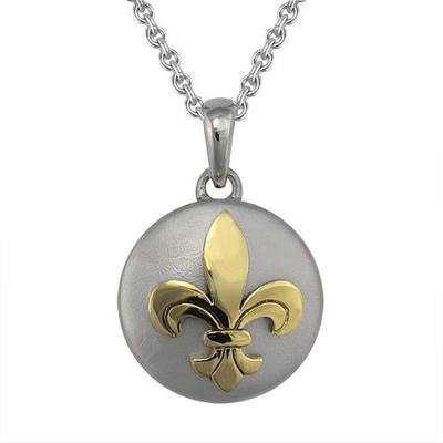 Fleur De Lis Gold Cremation Pendant